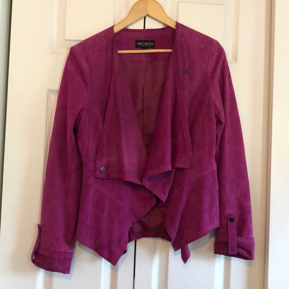Gorgeous Pink Suede Jacket - Size Large